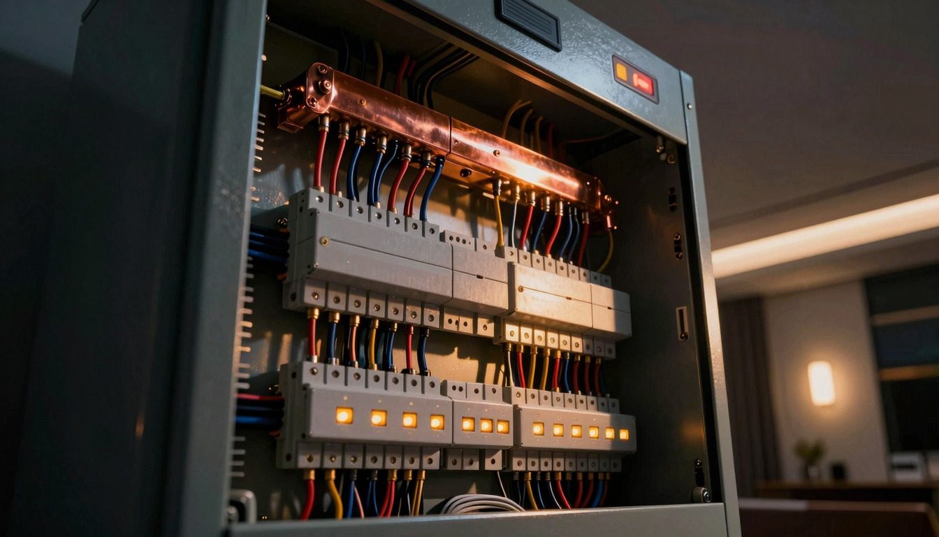 Установка розеток, сборка щита, монтаж заземления