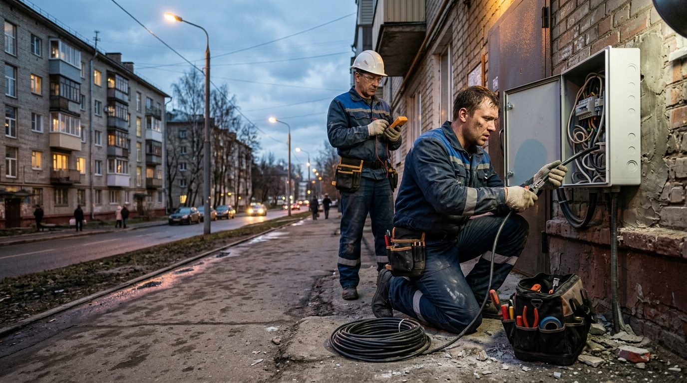 Монтаж освещения в квартире Хотьково