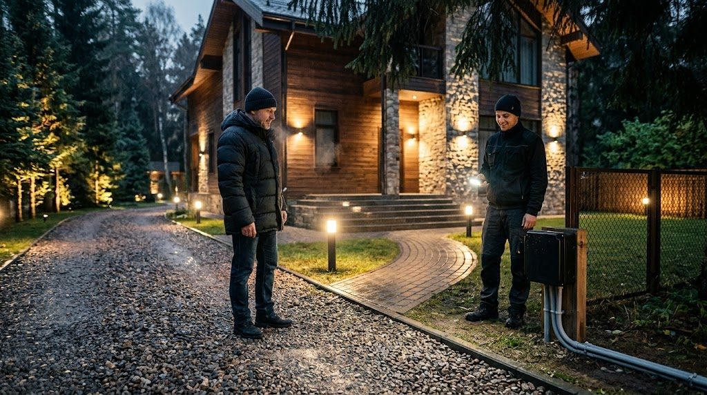 Монтаж уличного освещения Пушкино