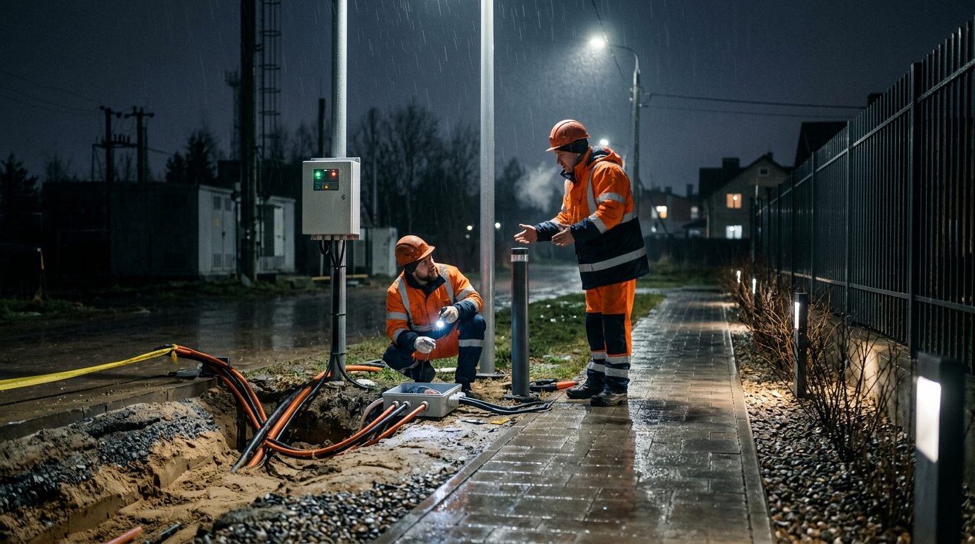 Монтаж уличного освещения Хотьково